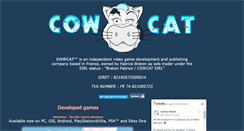 Desktop Screenshot of cowcatgames.com